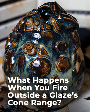 Firing a pottery glaze higher or lower than its recommended cone range in a pottery Kiln