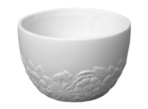 Bisque Imports Lowfire Botanical Love Bowl