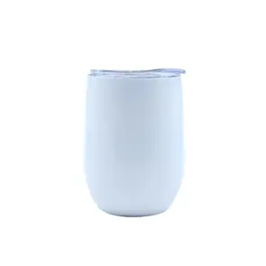 Galaxy 12oz (350ml) Stemless Stainless Steel Cup Glossy White