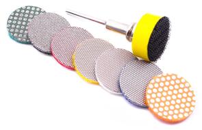DiamondCore Mini Circular Diamond Pads Set of 7