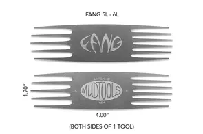 Mudtools Fang Large Stainless Steel Scoring Tools 5 & 6 Prong