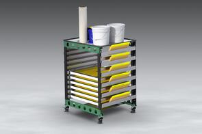 Vastex Screen Printing Job Cart