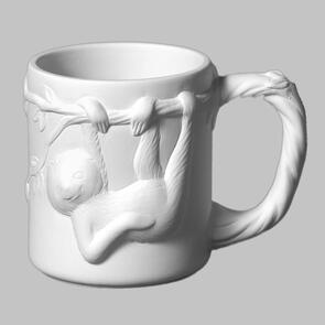 Bisque Imports Lowfire Bisque Sloth Mug