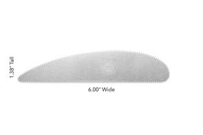 Mudtools Stainless Steel Long Scraper Rib Serrated 12 Teeth per inch L12