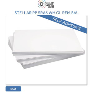 CHROME STELLAR PP SRA3 WHITE GLOSS REM S/A