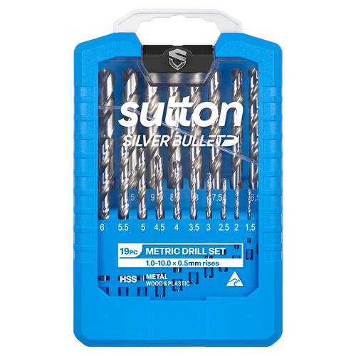 Silver Bullet Jobber Drill Set 1-10mm 19pc
