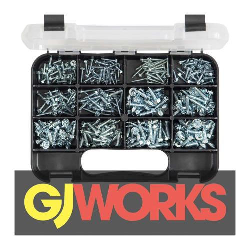 Grab Kit 300pc Self Tapping Screws Hex Head Zinc