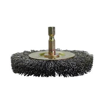 75x10mm Spindle-Mounted Crimped Wheel Brush