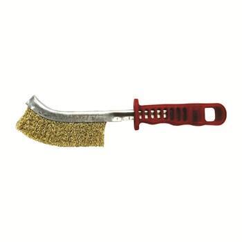 Hand Brush CR Steel Red Plastic Handle
