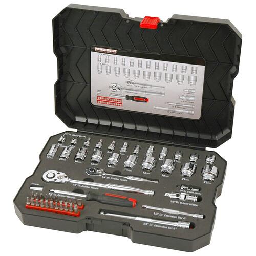 1/4" & 3/8" Dr 52pc Metric Socket Set
