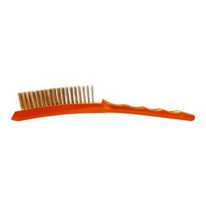 4 Row Plastic Brass Hand Brush Long Handle