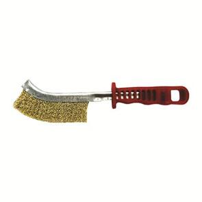 Hand Brush CR Steel Red Plastic Handle