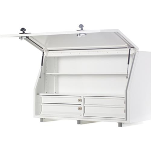 1360 Series 4 Drawers & 2 Shelves - White