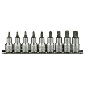 9pc 1/2" Drive Torx Bit Socket Rail Set