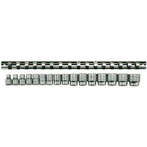 16pc 3/8" Drive Metric Socket Set 7-22 6PT