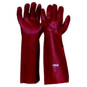 Red PVC Gloves Long
