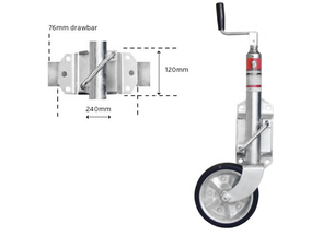 Jockey Wheel 250x50mm Solid Tyre