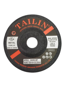 TAILIN General Purpose D/C Grinding Disc 125x6.0x22mm A24S 2.0G 0550