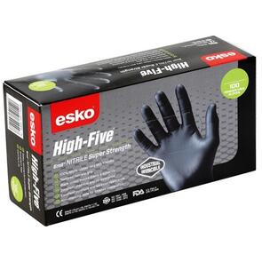 ESKO High Five Nitrile Disposable Glove Black Large 100pk