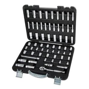AmPro T46165 Socket Set 3/8"Dr 64pc Set MM/IMP (6-22mm/1/4"-7/8")