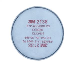 3M 2138 Particulate Filter, High Efficiency Acid Gas GP2/GP3 [2Pack]