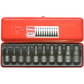 KOKEN 4012A/10 Inhex Bit Socket 10Pce 1/2"DR 3/16-3/4"