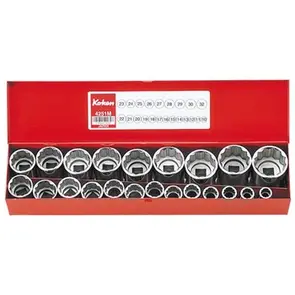 KOKEN 4251M Socket only Set 12pt, 22pce, 1/2"Dr 10-32mm