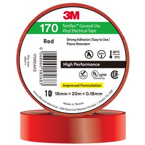3M 170 Temflex PVC Electrical  Tape 18.0mm Red