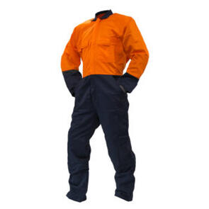 SAFE-T-TEC Overall Cotton Orange/Navy Size 8
