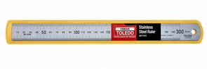 TOLEDO Stainless Steel Ruler Metric  300mm - Yellow