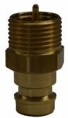 PARKER Brass Nipple Male 90 Series, European Valved (ATN901/4V) 1/4"
