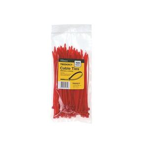TRIDON Cable Tie 200 x 4.8mm Red CT205RDCD [100]