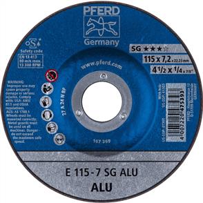 PFERD Aluminium D/C Grinding Disc E 115x7.0 A24 NSG  (475393)