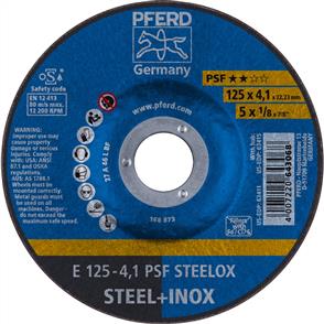 PFERD Inox Cut Off Disc E 125x4.1mm A24 MPSF-PIPE  (643068)