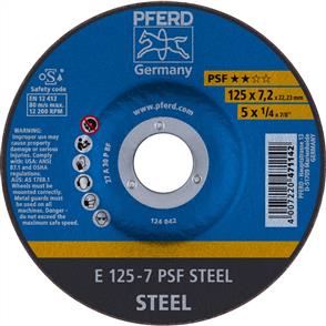 PFERD General Purpose D/C Grinding Disc E 125x7.0mm A30 PPSF  (471142)