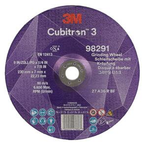 3M Cubitron D/C Grinding Wheel 36g  230 x 7x 22mm 98291