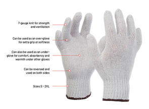 ESKO Cotton Knit Gloves XLarge (Blue Cuff)