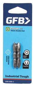 GFB 008C #2 Phillips Bit 45mm DE (2 Pack)