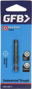 GFB 120 HEX HD Screw Driver Bit 5mm 50mm