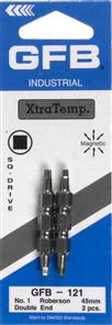 GFB 121C #1 Square Bit 45mm DE 2 Pack