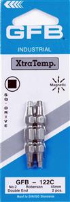 GFB 122C #2 Square Bit 45mm DE 2 Pack