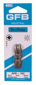 GFB 076C #2 Pozi Bit 45mm DE (2 Pack)