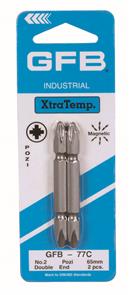 GFB 077C #2 Pozi Bit 65mm DE (2 Pack)