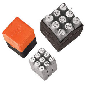 GROZ Number Punch Set, Stamp Size 1/2" (12mm) NP-12