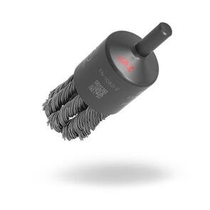 JAZ Shank Mounted End Brush, Knotted PBG 3025/6 Steel 0,5