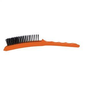 JOSCO 402 Scratch Brush Steel 4Row (Plastic Long Handle Orange)
