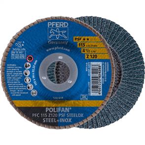 PFERD Polifan Flap Disc PFC 115mm Z120 PSF