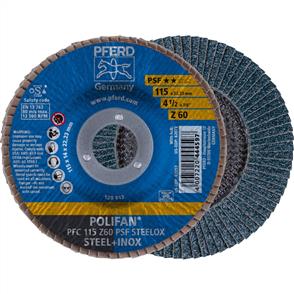 PFERD Polifan Flap Disc PFC 115mm Z 60 PSF