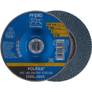 PFERD Polifan Flap Disc PFC 180mm Z 80 PSF