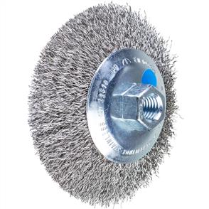 PFERD Threaded Bevel Brush, Crimped POS KBU 11510/M14 Inox 0,35